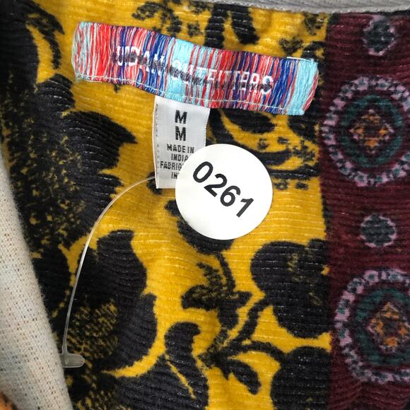 Urban Outfitters Men's Hooded Patterned Corduroy Overshirt Multicolor Size M - Picture 9 of 9